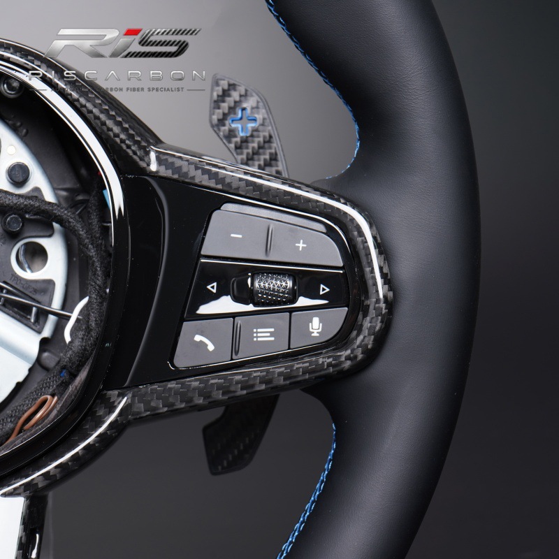CS full leather blue label carbon frame 5au steering wheel compatible with BMW G20G30G05G01G22G11 vibration heating ACC