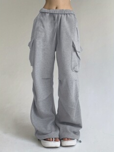 2025 Cross-Border New European and American Women's High-Waisted Loose Casual Polyester Trousers Cross-Border Dropshipping