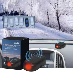 Vehicle-Mounted Electromagnetic Snow Removal Device, Anti-Freeze and Ice-Melting Gadget, Solar-Powered Smart Defrosting Car Windshield Anti-Freeze Device