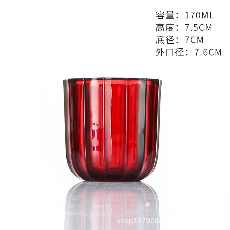 Taza de vela de vidrio de alta calidad, botella de aromaterapia transparente sin fuego, vaso de bricolaje, candelabro, recipiente de vela, taza vacía gruesa