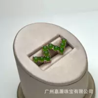 Jiayu Hedian Jade полукруглый инкрустированный S925 серебряный позолоченный V-образный модный легкий экстравагантный серьги-гвоздики 2024 новый