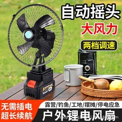 リチウム電池の扇風機は小型で便利です。