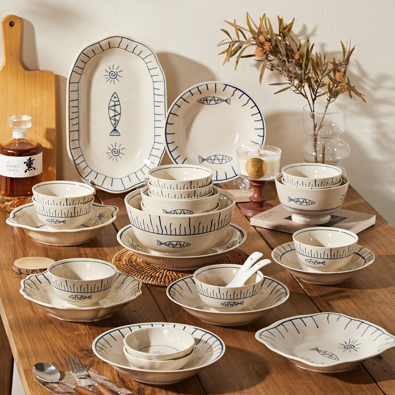 Happy Fish - Tableware Set [No Gift Box]