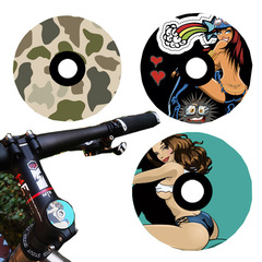 Bicycle bowl set cover, mountain bike handlebar stem set cover, aluminum alloy road bike personalized modified bowl set cover with 3D