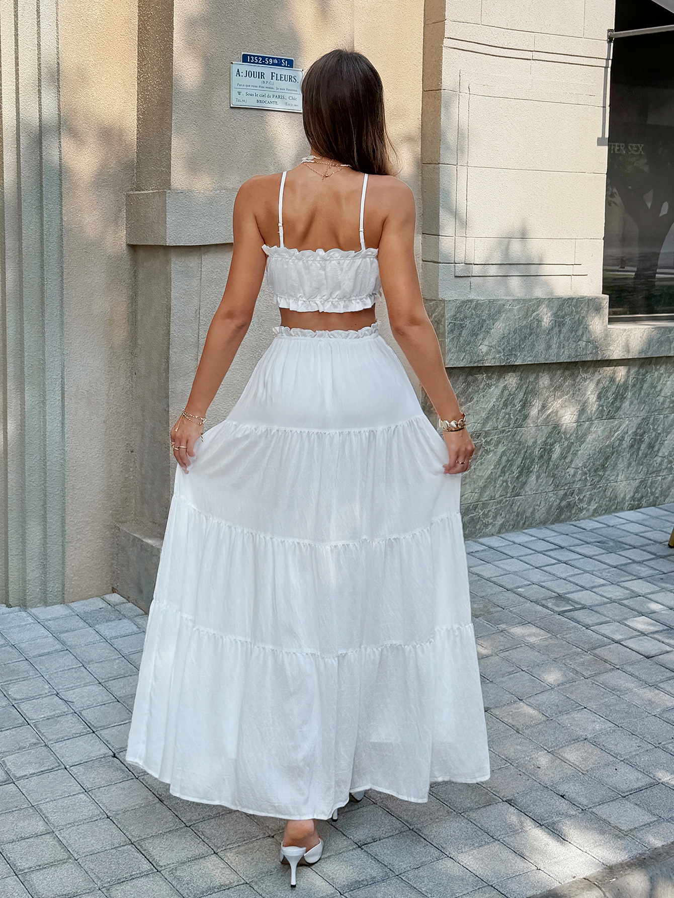 Women's Clothing Elegant European And American Style Strapless Dress Set For Women Spring Summer Vacation Fashion_ecoleips.com