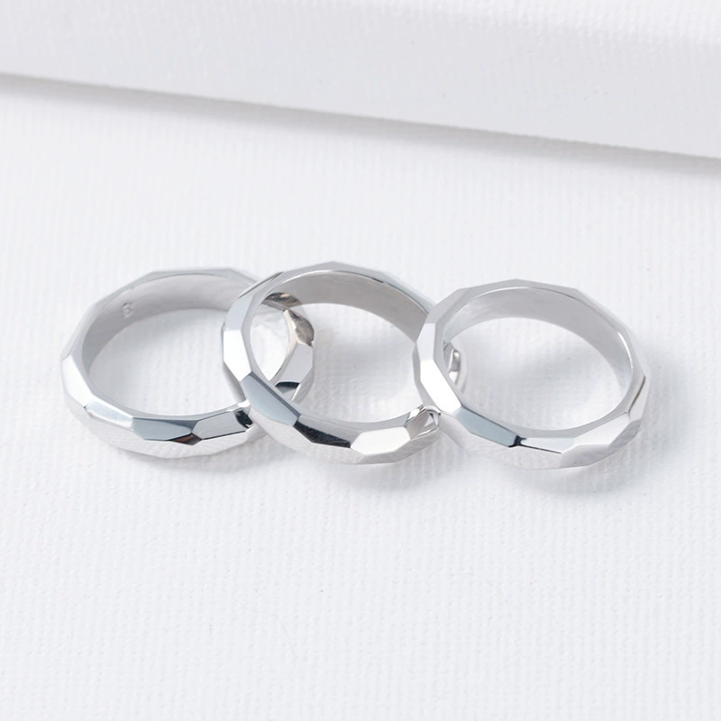 Fashionable universal glossy brass ring, french style, simple and elegant design