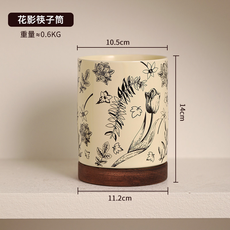 陶瓷筷子筒架家用厨房台面沥水便携快筷子笼筷子桶收纳置物架筷盒|undefined