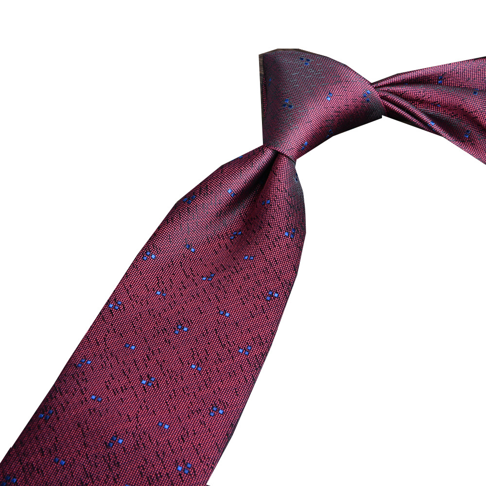 Corbata hombre vestido de negocios profesionales vino rojo novio casamiento Jacquard 8cm mano nueva tendencia spot