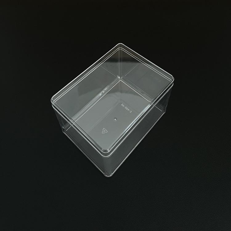 塑料盒食品包装展示盒550mlPS硬塑料材质有盖收纳密封定制印刷