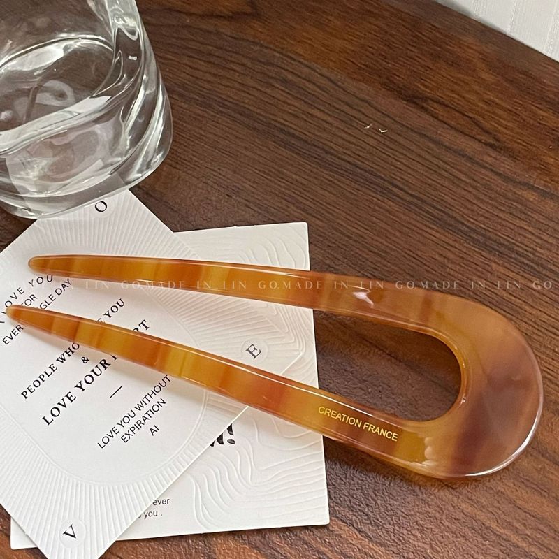 新しい品質の酢酸の経典の気質u型のヘアピンの大きいサイズのヘアピンの気質の復古的な後頭部の団子の頭|undefined