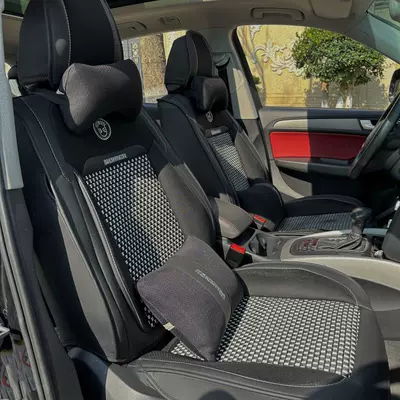 silk breathable car seat cover — Universal seat cover - legendary-black-deluxe-edition-five-seat-universal-cushion