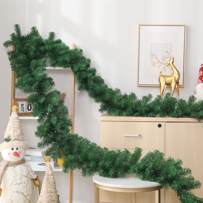 Zonghong クロスボーダー Amazon クリスマス植毛籐暖炉装飾階段装飾品 PVC 玄関ドアペンダント|undefined