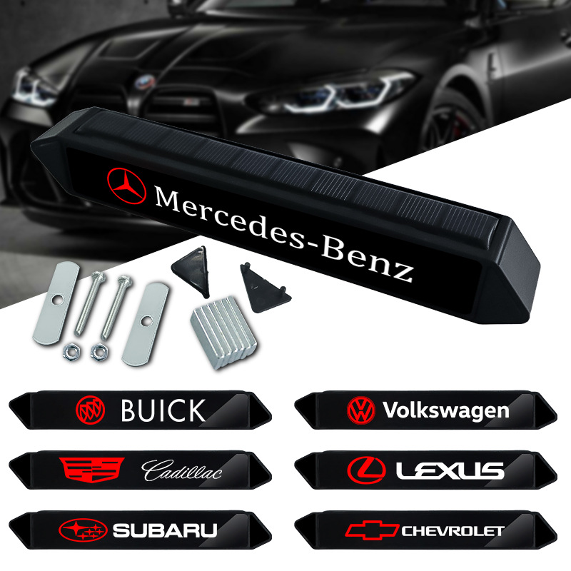 Nueva luz solar LED para automóviles sin cableado luz de red luminosa para automóviles de red luminosa por la noche