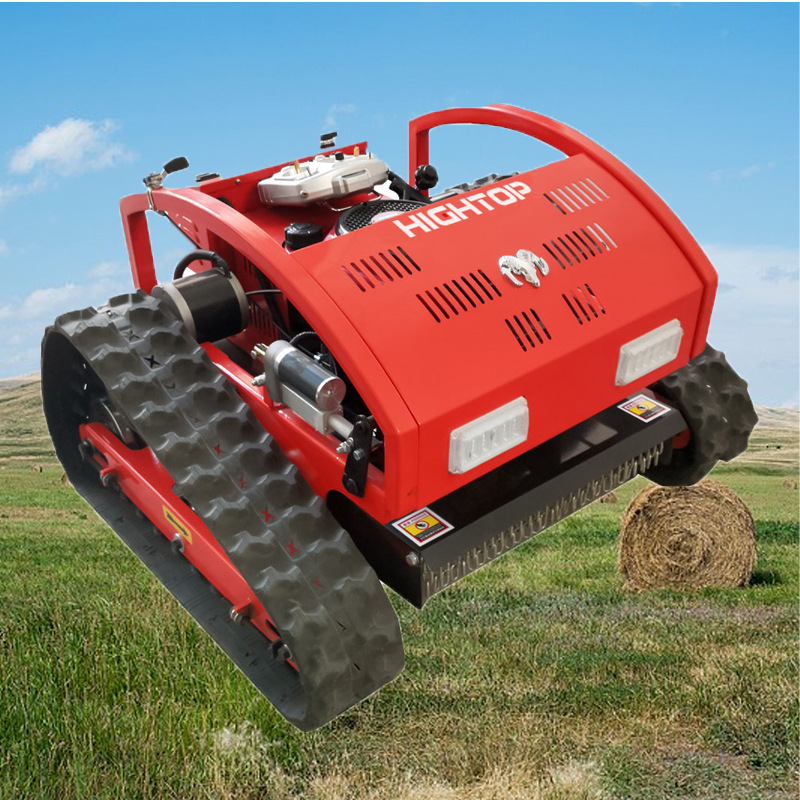 工厂全自动梯田果园智能除草机 油电混合小型剪草机 遥控割草机