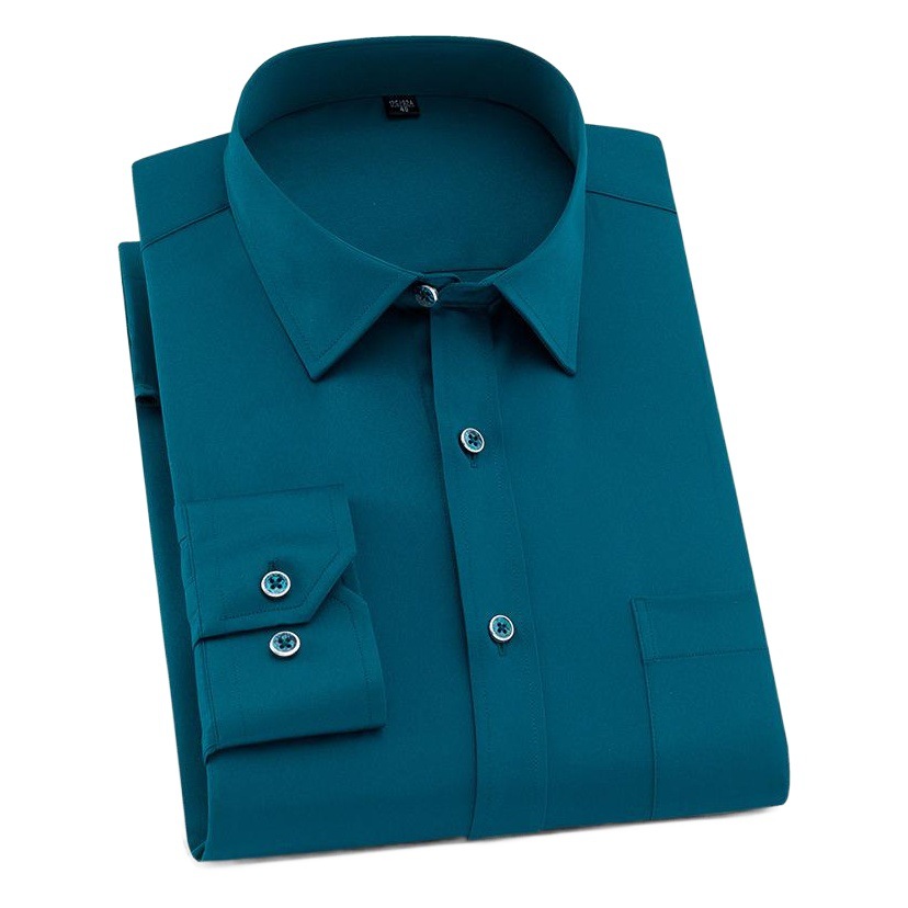 Camisa de hombre de negocios ropa de trabajo de manga larga antiarrugas sin planchar suave logotipo vinculante profesional camisa de primavera y verano para hombre