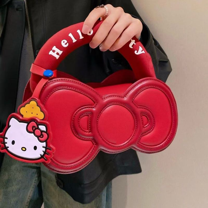 Hellokitty蝴蝶结包包手提包斜挎包大容量可爱通勤女生百搭手机包|undefined