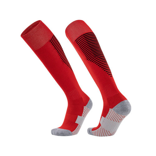 Thickened long tube towel-bottomed soccer socks for men and women, non-slip football socks, children's over-the-knee soccer socks, adult football sports long socks