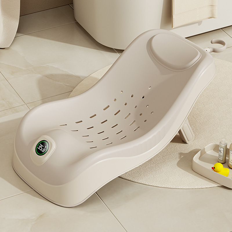 Sensible a la temperatura del bebé estante de baño RED DE BAÑO reclinable bebé acostado soporte antideslizante estera recién nacido baño plegable cama de baño