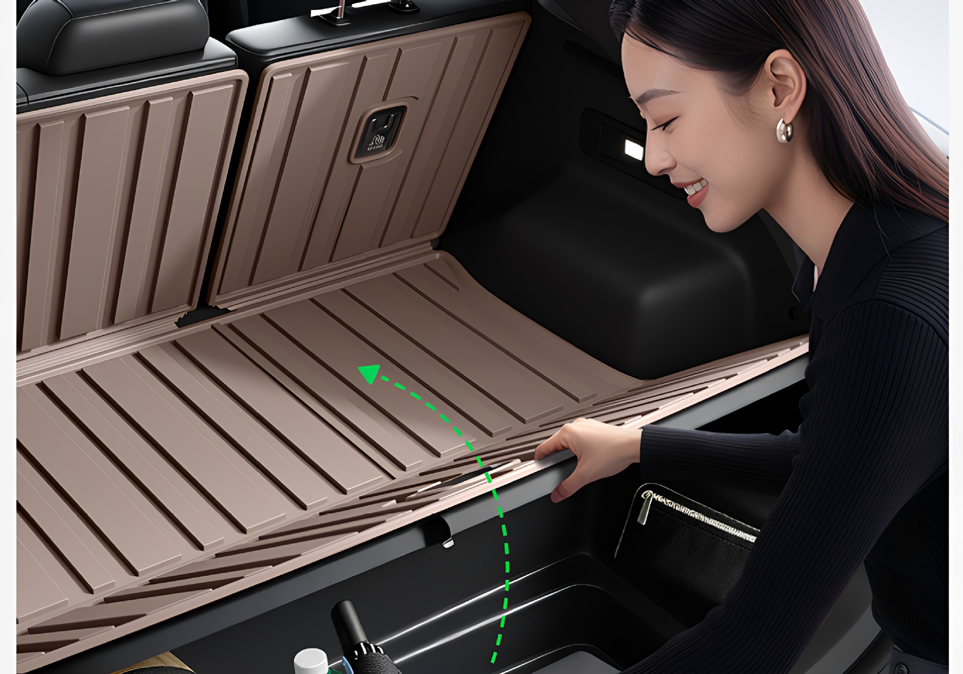 Suitable for the new generation Li Auto L6, TPE car interior modification integrated trunk mat accessories