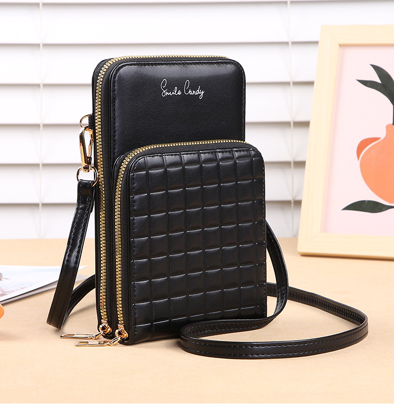 Women's All Seasons Pu Leather Solid Color Preppy Style Classic Style Square Zipper Phone Wallets display picture 4