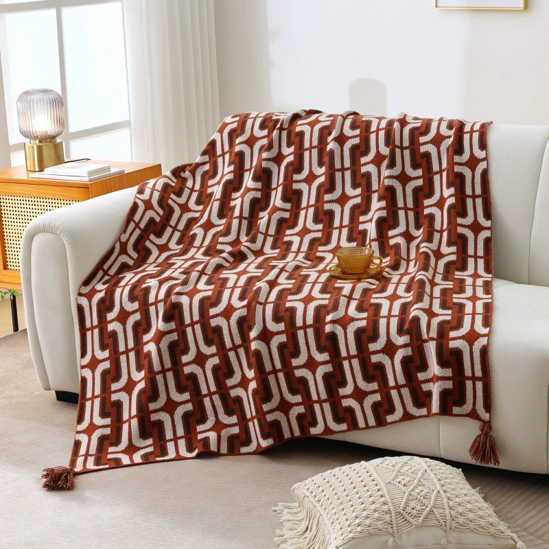 Knitted duvet, boho style, (Cross-border trading)