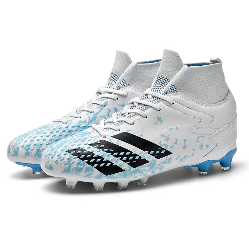 2022 transfronterizos nuevos zapatos de fútbol FGTF para hombres transpirable de alto top largo y corto de uñas zapatos de fútbol hierba zapatos de entrenamiento