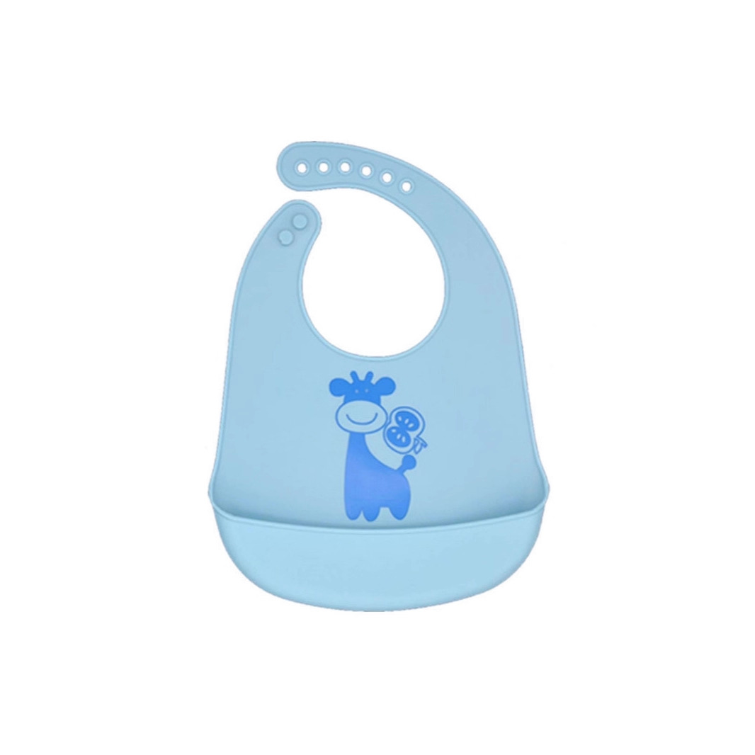 Infant Silicone Bibs, Baby Bibs, Saliva Pockets, Children's Cartoon Waterproof Pockets, Easy to Clean Saliva Napkins, Rice Pockets