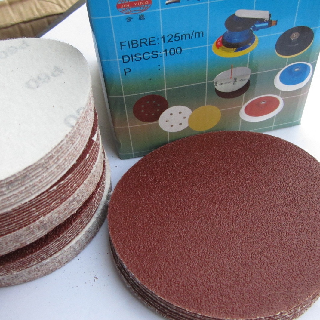 背绒自粘片批发4寸100MM 金鹰植绒磨片打磨片 抛光片砂纸片拉绒片