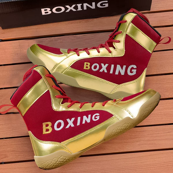 High-Top Wrestling Shoes for Men, Professional Fighting Shoes, Fighting Training Shoes, Boxing Shoes, Boots, Muay Thai Fitness Sanda Shoes for Men