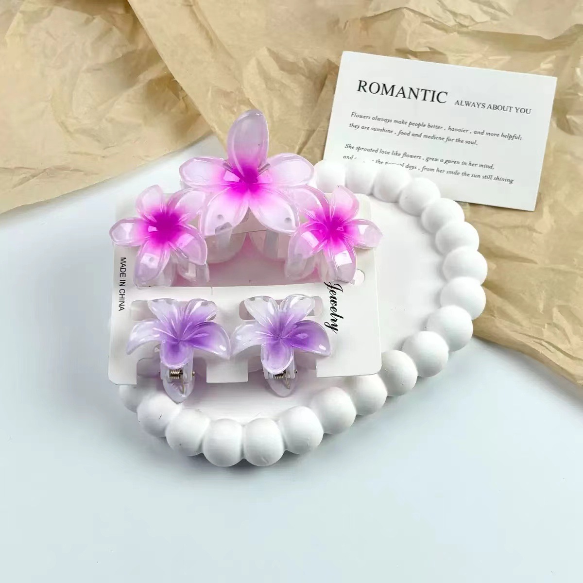 Set de tres piezas violeta