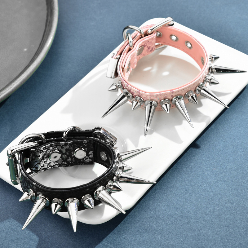 European and American Cross-border Snake Laser Rivet Bracelet Punk Metal Harajuku Bracelet Personalized Exaggerated Leather Bracelet Wholesale