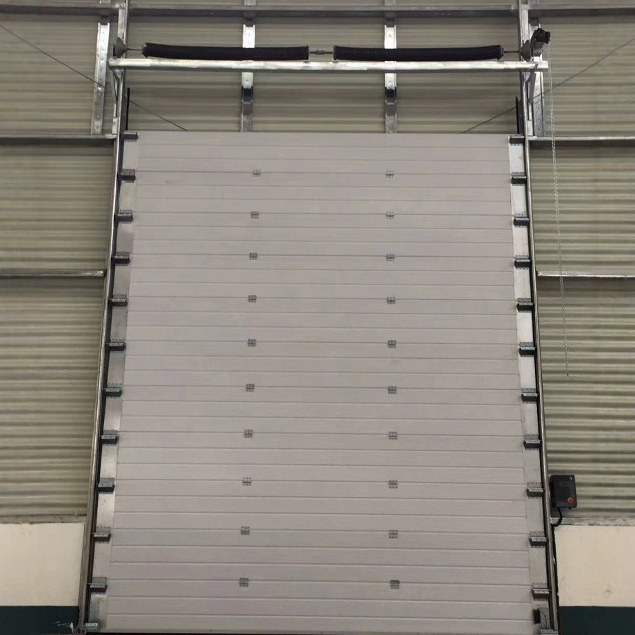 车间垂直提升门厂房仓库门翻版车库门工业电动滑升门消防车卷帘门