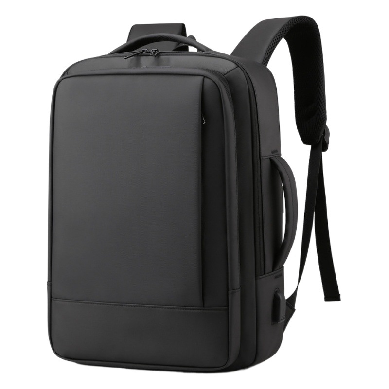 ビジネスメンズバックパックダブルバック拡張可能なバックパックファッション外国貿易バックパックメンズ通勤コンピュータバッグ