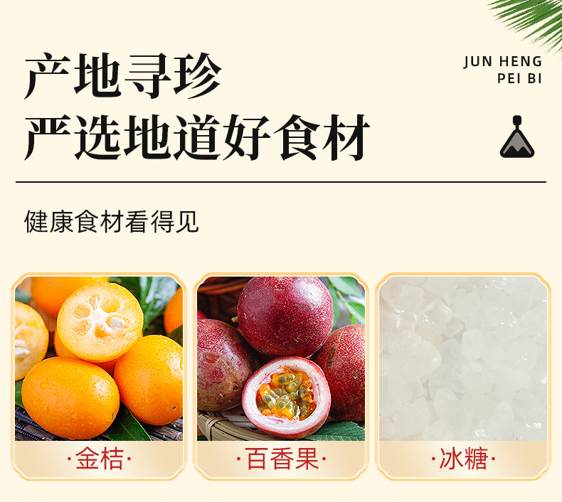 Kumquat Passion Fruit Triangle Tea Bags Cold Brew Fruit Tea 10g x 50 Packs 200g key features