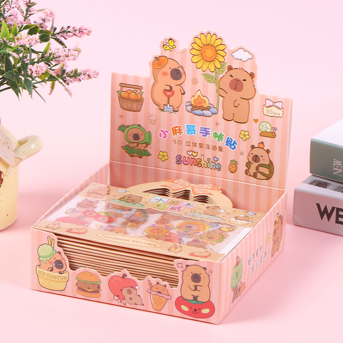 Paquete de pegatinas portátiles Kindergarten Recompensa para niños Regalo pequeño Carga de mano Material de decoración Pegatinas de dibujos animados para niñas