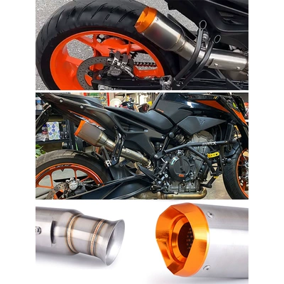 Motorcycle exhaust pipe section with drum suit original