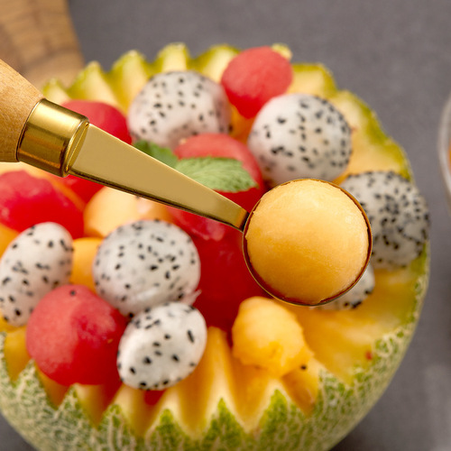Fruit ball digger ice cream spoon carving knife watermelon spoon tool 304 stainless steel peeling knife ball scoop