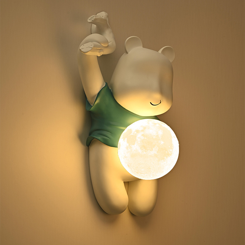 Sala de estar lámpara de pared pared de fondo pared de fondo creativa lámpara de pared para niñas dormitorio de niños moderna niñas cabezal de cama estudio pequeño
