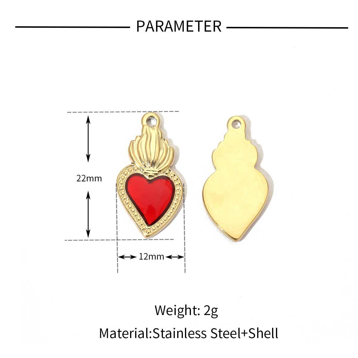 12g Weight Pendant Jewelry Making Type 18*10mm, 20*14mm, 22 * 27mm Jewelry Making Size DIY Jewelry Accessories Classification 3 PCS/Package Quantity Titanium Steel Material Geometric, Heart Shape Pattern Plating Design Elegant, Simple Style, Streetwear Style 3 PCS/Package 18*10mm 20*14mm 22 * 27mm Titanium Steel Geometric Heart Shape Pendant 14