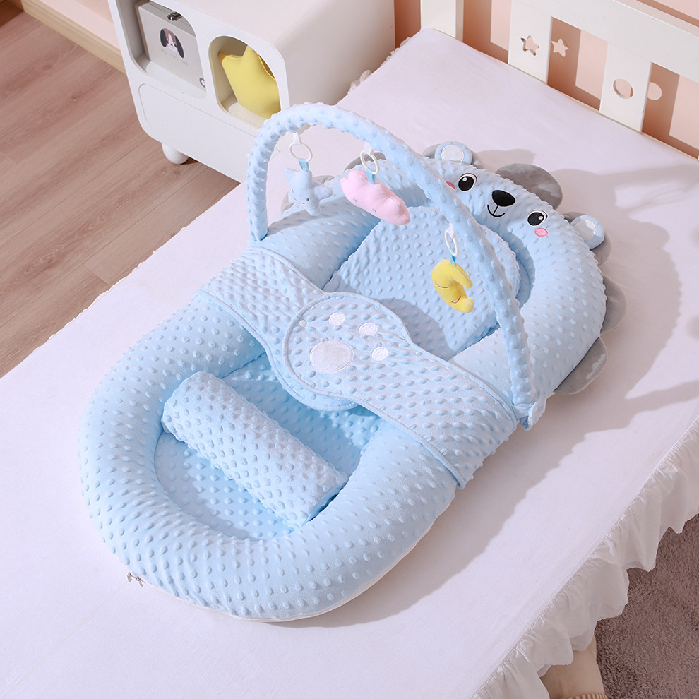 블루 라이온 싱글 침대 + 슬로프 매트 + 장난감 선반