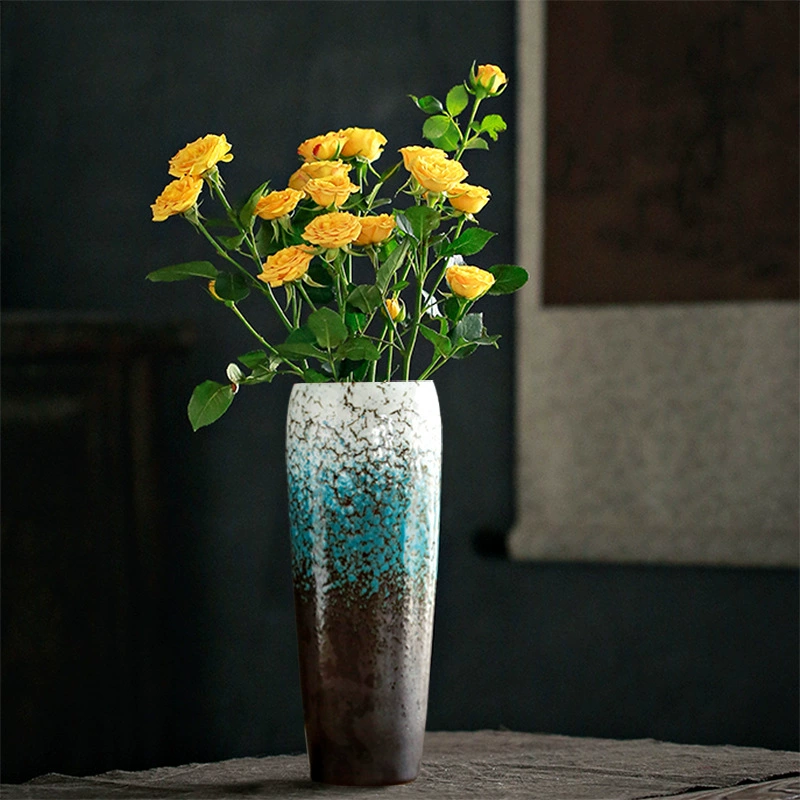 Скандинавская ваза новая резиденция в китайском стиле керамическая сухая Холл ветровые Цветочные украшения имитация гостевой цветочной композиции в качестве шкафа бытовой техники мягкие украшения