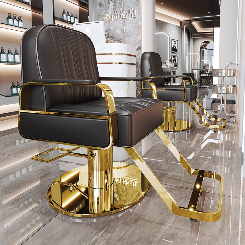 La peluquería de alta gama puede bajar la silla de peluquería, la silla de corte de pelo de teñido en caliente giratorio de elevación especial para la peluquería de alto perfil, simple image 45