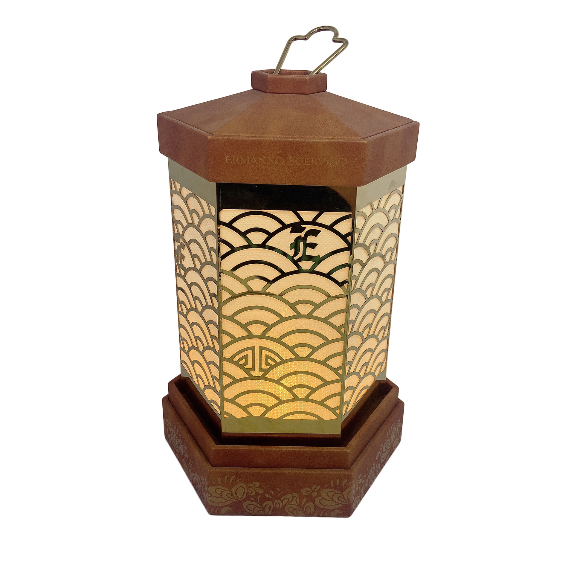 灯光灯笼摆件皮革纹印花工艺灯罩品牌桌面展示品产品促销赠礼