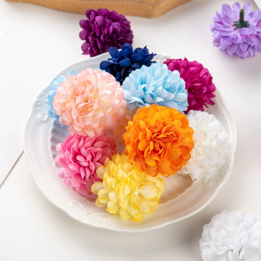 Имитированные цветы тысячи бутоны хризантемы букеты с шаром цветка chrysanthemum chrysanthemum маленький лук шарик шарик из шелковой ткани домашнее украшение аксессуары для свадьбы