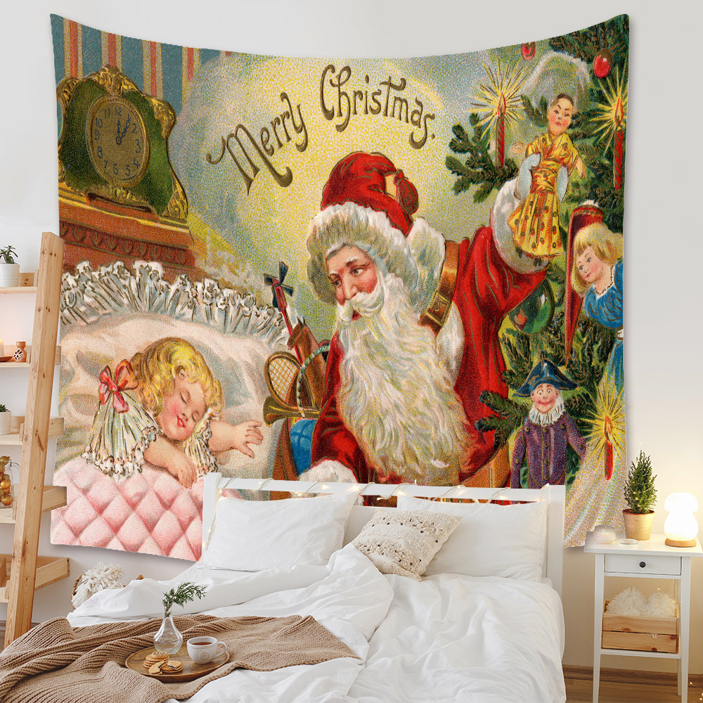Christmas tapestry room decoration decorative cloth background cloth hanging cloth tapestrypicture5