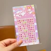 3# dark pink Melody embossed nail stickers (card approx. 8.5x16cm)