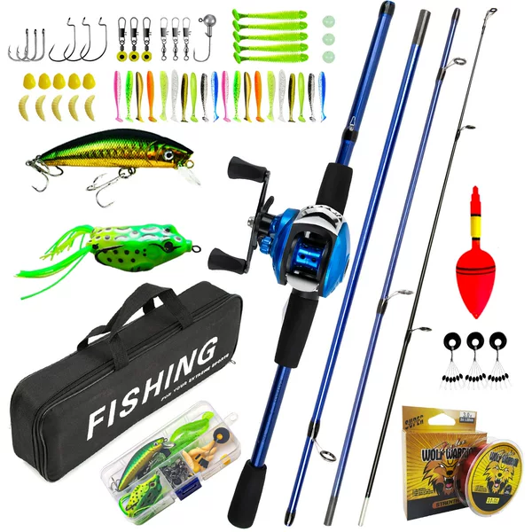 1.8m Fishing Rod Set with Gun Handle, Left/Right-Handed Baitcasting Reel, Long-Distance Casting Sea Fishing Rod, Manufacturer Cross-Border Wholesale