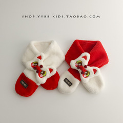 New Year Lion Dance Children's Scarf Cute Plush Autumn and Winter Baby Warmth Thickened Unisex Baby Cross Neck Gaiter