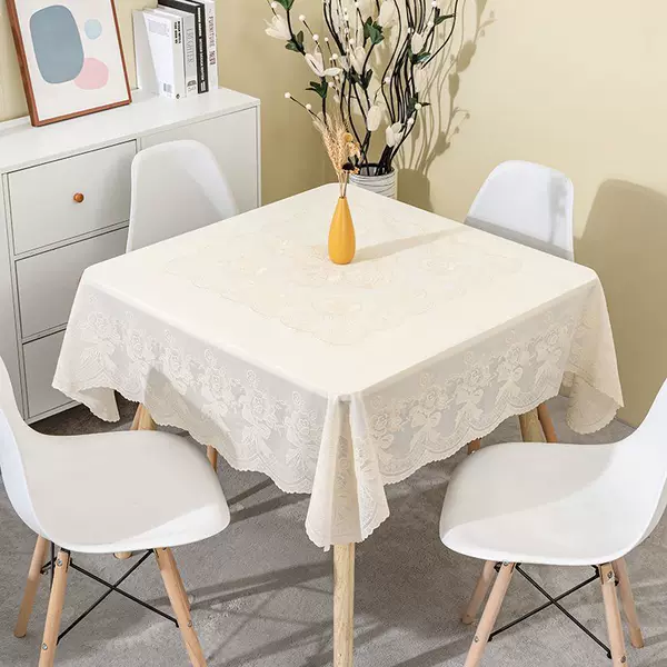 Waterproof, washable square tablecloth, oil-proof and heat-resistant tablecloth for dining tables, dustproof cover for mahjong tables