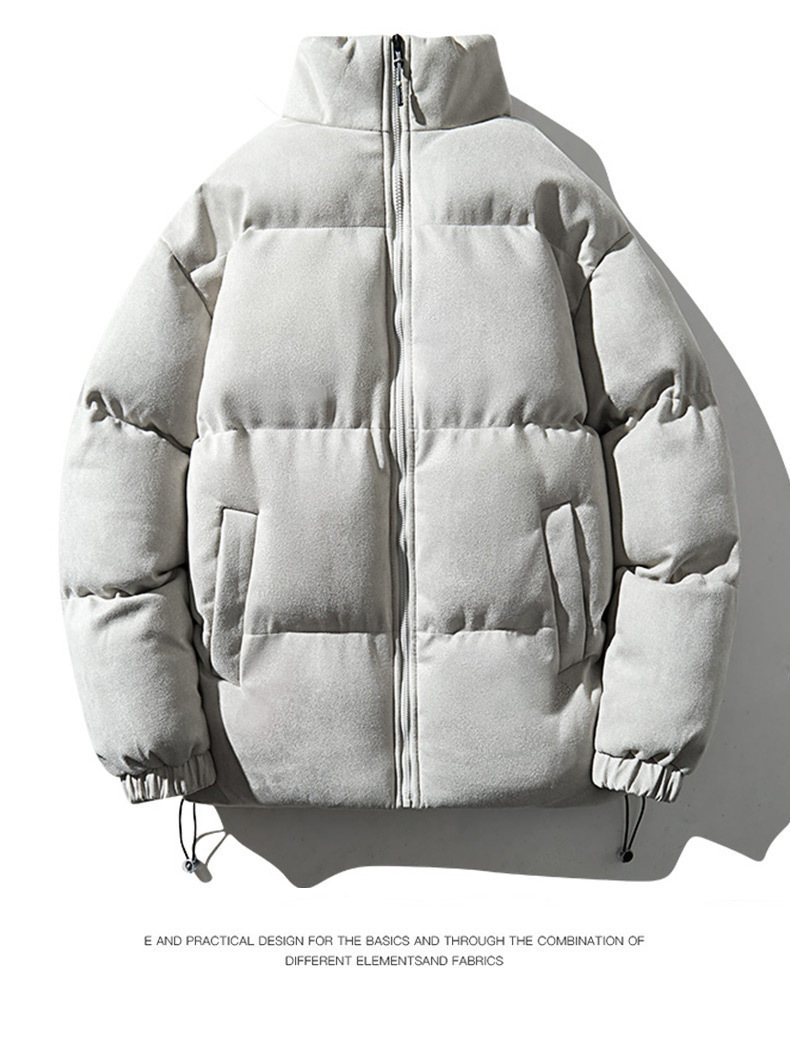 Men's Puffer Jacket Stand Collar Lightweight Winter Coat Minimalist_voghion.com